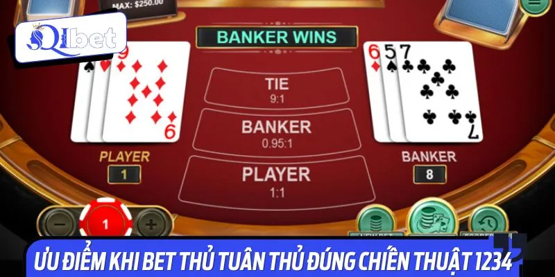 Chiến thuật 1234 mang lại hiệu quả cao trong bài Baccarat
