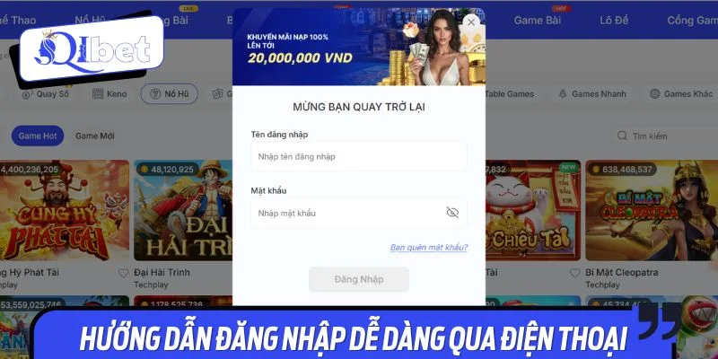 Hướng dẫn đăng nhập dễ dàng qua điện thoại