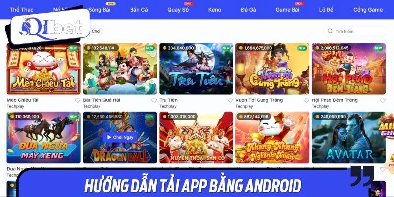 Hướng dẫn tải app bằng Android 